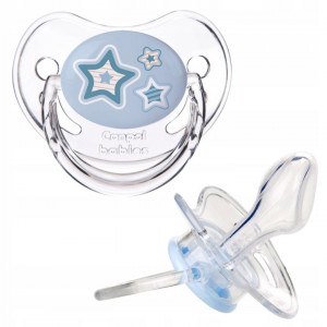 Cumlík Canpol Babies  NEWBORN BABY silikónový, anatomický/modrý